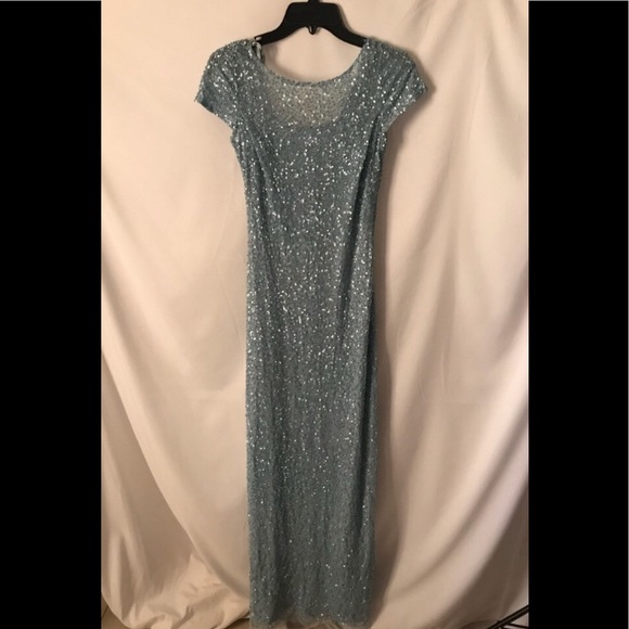 Aidan Mattox  Blue Cowl Back Mother of the Bride - Picture 3 of 8